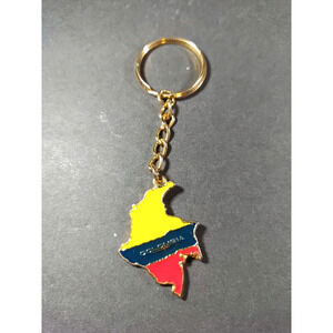 Columbia Flag Colors Country Keychain